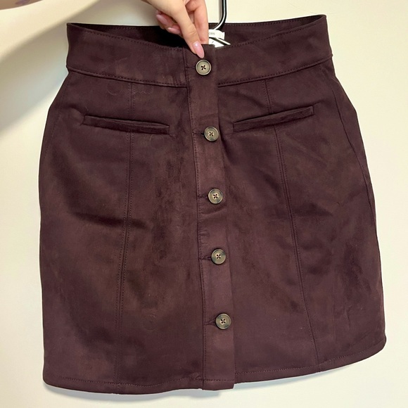 Faux Suede Skirt - Picture 1 of 2